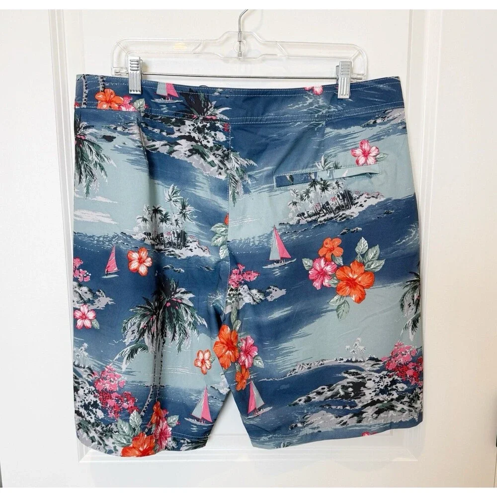 Gap Mens Floral Boardshorts Size Large Hawaii Resort Vacation Travel 10in Inseam